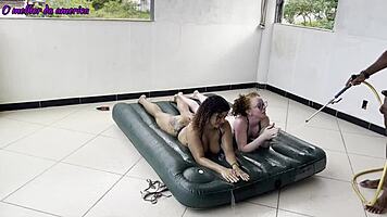 boy did he do well after helping two whores with a very easy task to make up for it they let him fuck them hard