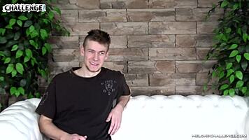 Extremely nervous Czech newcomer fails to make cock hard during casting 😳