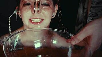 Emo Bondage Whore Faces Tied And Punished With Piss