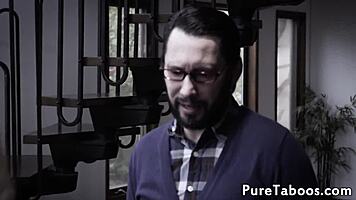 young babe drilled on all fours