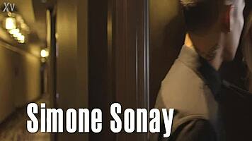 Cougar Simone Sonay hunts young hard cock for orgasm