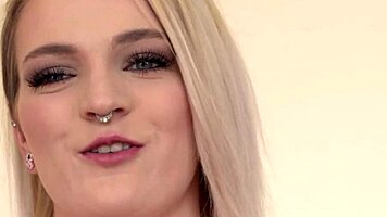 Sex video casting with leggy blondie Carly Rea fingering and masturbating to make you cum