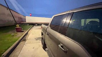 trucker married girl sucks my dick in the parking lot like a lot lizard she a truck stop slut