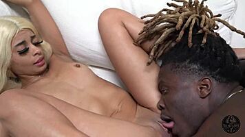 Petite princess jasmine gets her juicy pussy fucked hard by massive athlete