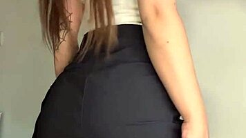 a lovely hoe in stockings with hard nipples shows how deep and hard a dildo can go in her asshole squirt deep anal gape