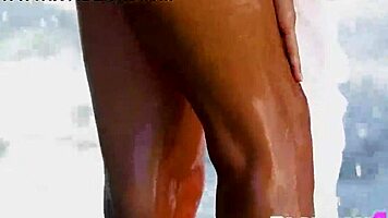 beautiful wet milf cara mell shows perfect body during hot posing and striptease 😍