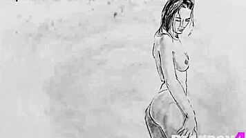 beautiful wet milf cara mell shows perfect body during hot posing and striptease 😍
