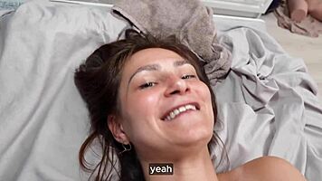 Blogger step-bros bathroom prank backfires, step-sis catches and fucks him.