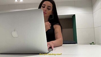 Hard Sex And Blowjob With Almendra Gala At Work