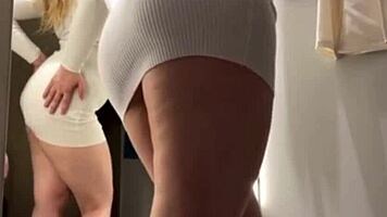 Intense public fucking in the fitting room