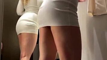 Intense public fucking in the fitting room