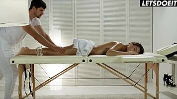 Erotic Massage Turns Intense Anal Sex For Teen Liya Silver