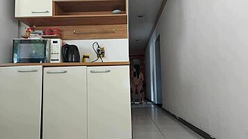 Risky Sex While Husband Bathes, Fucked His Friend Almost Caught