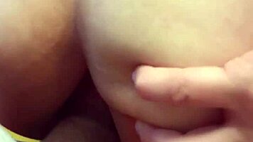 Rough anal until he creampies me during laundry time