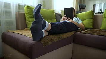 Sexy Teen Shows Bare Soles Foot Fetish