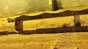 Intense Latina Babe Flashes Tits Outdoors On Soccer Field Almost Caught