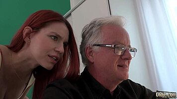 Caught my sugar daddy watching porn, so i ride him like a pornstar