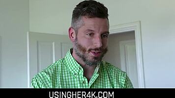 usingher4k - freeuse petite 18+ teen step daughter is a fuck toy for step dad patricks day