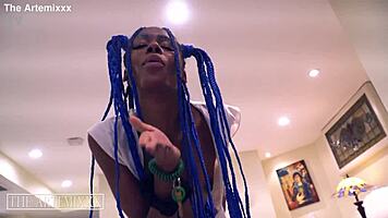 huge black dick fucks tiny ebony pussy intensely