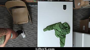 Teen explains theft and demonstrates stolen items intensely.