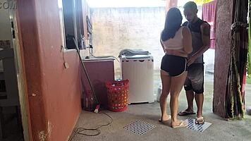 maid moans on boss's hard cock