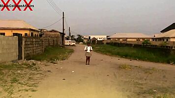 ghana street boy convinced a school girl to home with him for a special dick class please subscribe to red