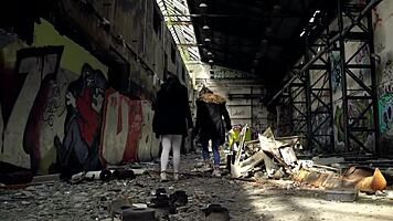 Two german friends julia parker and maria gail risk no condom ffm threesome sex outdoors.