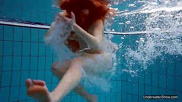 Two hot lesbians in the pool