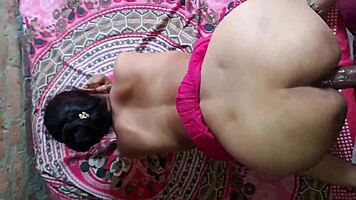 The beautiful Indian maid wife sucks and fucks her husband's big cock passionately.