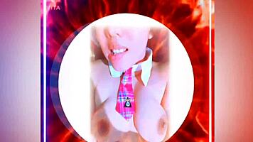 Stepdaughter with a narrow pussy asks her old stepfather to penetrate her until he leaves milk