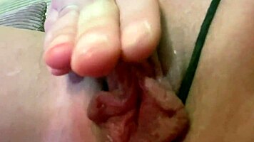 hot goth girl fingers her dripping wet pussy