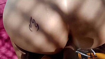 Huge Young Pussy Pegged By Dildo At Poolside