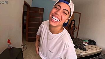 boyceta joins the teen girls' shower party and takes cock