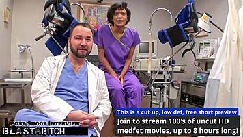 student jackie banes busted and blasted with cum by doctor