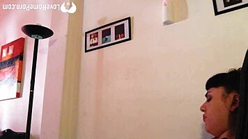 naughty babysitter teases with stunning body