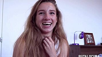Putalocura - dirty fucking with horny young Elisa Sol after chat