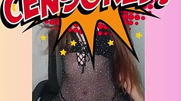 THE REAL STRIP TEASE OF THE MOST BEAUTIFUL REDHEAD ON SHEER - SOL MEGAN FIRE