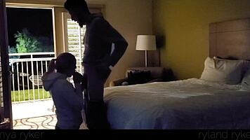 hot young couple caught in motel passion