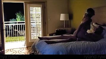 hot young couple caught in motel passion