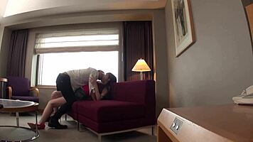 Secret audition with tall busty Japanese college model.