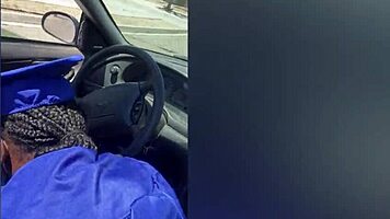 Hey, the class hoe just graduated, let's celebrate with some sloppy deepthroat in the car!