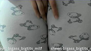 Big Ass Milf Masturbates in Pajamas with Toys and Wet Pussy