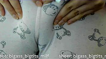 Big Ass Milf Masturbates in Pajamas with Toys and Wet Pussy