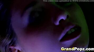 Reverse Cowgirl Blonde Teen Riding Old Stud