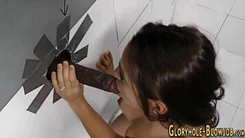 Petite Teen Fucks Gloryhole Hard