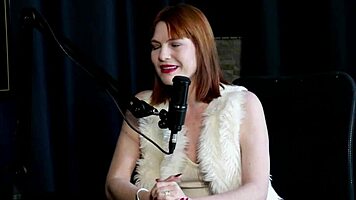 reh queen in sheer red lingerie avoids vibrators and pleasures a voyeur in bisexual group sex