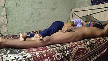 An indian couple explores passionate sex in their home