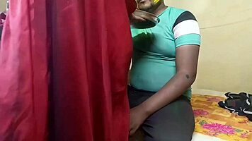 first time holi celebration with neighbour's wife