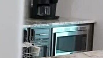 Pissed off teen shares her bed and fucks him hard, big cock pounding her petite ass 😈