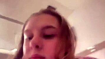 Teen masturbates in taxi and mall with big tits